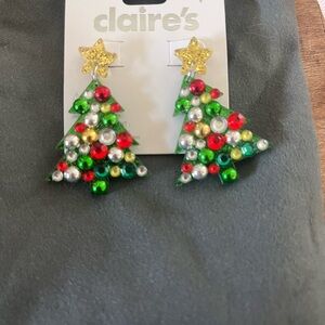 Claire's Colorful Holiday Tree Earrings